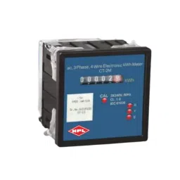 HPL CT2 Series Electronic Energy Meter Flush Mounted 3 Phase 4 Wire 96x96x86 mm Counter Display, CT-2M-19