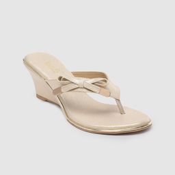 Inc 5 Women Solid Wedge Sandals with Bow Detail & Glittery Effect-9