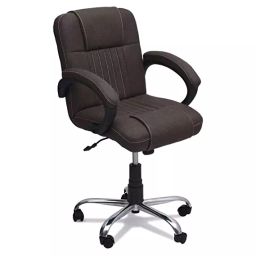 Ib basics Light Brown leatherette Office Desk Chair-image-60