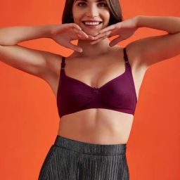 Clovia Violet Printed Non-padded Bra-image-81