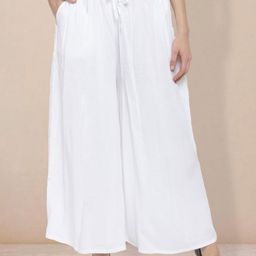 all about you Women Solid Wide Leg Flat-Front Loose Fit Trousers-image-98