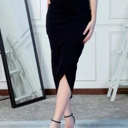 NEUDIS Black Midi Skirt-image-64
