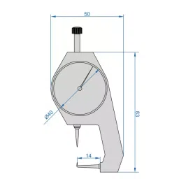 Insize Thickness Guage with Pointed Tip 0-10 mm Range, 2864-10 image 2