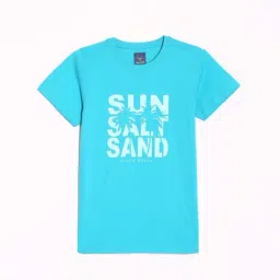 Allen Solly Kids Blue Printed Regular Fit T-Shirt-picture-12