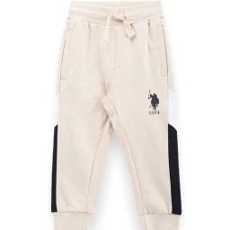 U.S. Polo Assn. Kids Beige Color Block Joggers-image-86