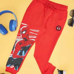 Pantaloons Junior Boys Fiery Red Cotton Character Based Track Bottoms & Joggers-image-36