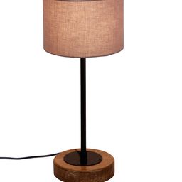 Devansh Beige & Black Solid Traditional Buffet Table Lamp with Shade image 5