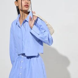 Nuon by Westside Blue Striped Shirt-image-69