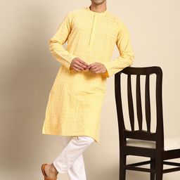 Anouk Embroidered Chikankari Kurta With Pyjamas-26