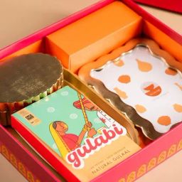 S. G. Home Gold Metal Gift Box(With Phool Natural Gulaal)-21