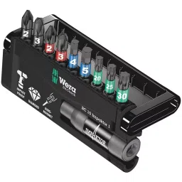 WERA BIT-CHECK SET W/UNIVERSAL HOLDER, 11PC, 05057680001-15