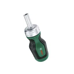 Bosch Stubby Ratchet Screwdriver Compact & Ergonomic Design Ratchet Mechanism 6 Steel Bits Soft-Grip Handle, 1600A032UY-image-57