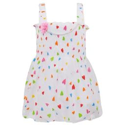 Wish Karo Girls Baby Pink Cotton Graphic Printed Frock-image-56