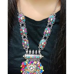 Bhagya Lakshmi Oxidised Necklace-image-78