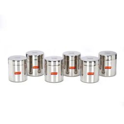 Sumeet Silver Stainless Steel 6 Pieces Containers-image-67