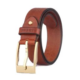 Red Chief Tan Woven Leather Casual Belt for Men-image-32