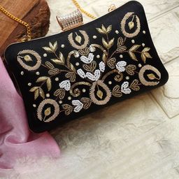 FOR THE BEAUTIFUL YOU Embroidered Box Clutch-image-65