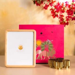 S. G. Home Brown Metal & Wood Gift Box-38