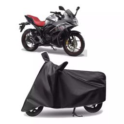 Auto Pearl Polyester Two Wheeler Cover for Suzuki Gixxer Special Edition (Grey)-image-104