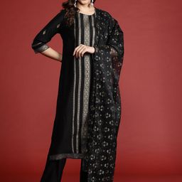Anouk Tyohar Collection Printed Kurta with Palazzos & Dupatta image 5