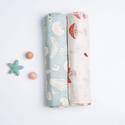 Cocoon Care Set Of 2 Bamboo Cotton Muslin Swaddle-31