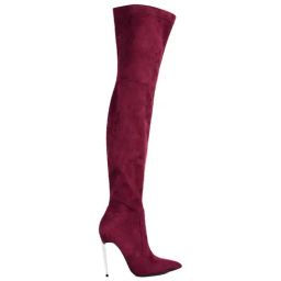 London Rag Women's Burgundy Stiletto Booties-image-63