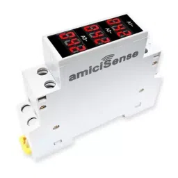 amiciSense 3-In-1 Ammeter 100 Amp Mini Current Tester With 3 Led Display, 35 mm Din Rail Mounted image 5