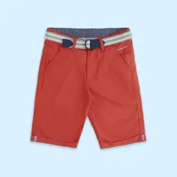 Pantaloons Junior Red Cotton Regular Fit Shorts-picture-41