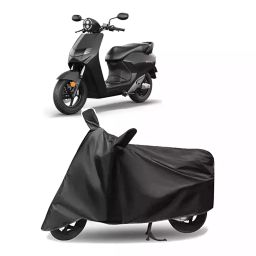 Auto Pearl Polyester Two Wheeler Cover for Bounce Infinity E1 (Grey)-image-3