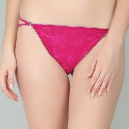 N-Gal Pink Self Pattern Thong Panty-image-18