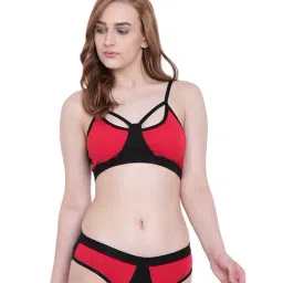 La Intimo Red Mermaid Bra & Bikini Panty-image-81