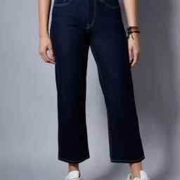 High Star Indigo Relaxed Fit High Rise Jeans-image-59