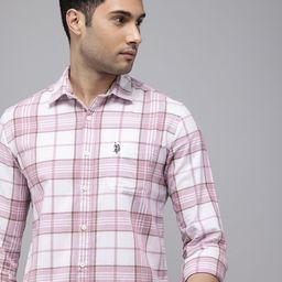 U.S. Polo Assn. Denim Co. Pure Cotton Slim Fit Checked Casual Shirt-picture-11