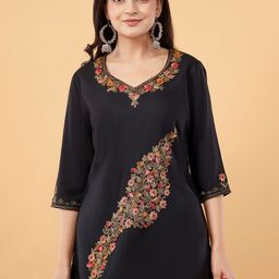 Kala Maison Women Floral Embroidered Daily Straight Kurta-57