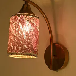 Somil Premium Designer Glass Wall/Night Lamp Elegant & Stylish Dcor Accent for Modern Interiors, Color Pink, Size:- 9.5 x 9.5 x 31.5 CM-image-71
