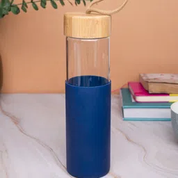 MARKET99 Blue & Transparent Glass Water Bottle 550ml-image-21