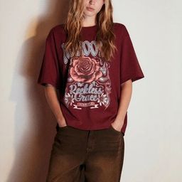 LULU & SKY Women Typography Printed Round Neck Pure Cotton Boxy T-shirt-picture-21