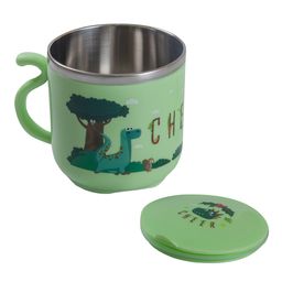 Baby Moo Stainless Steel Water Cup with Lid Dinosaur - Green-13