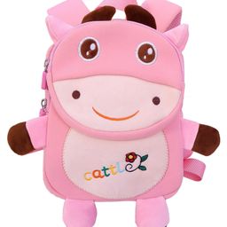 Toyshine Cattle Sheep Backpacks for Kids Girls Boys Cute Toddler Backpack Preschool Nursery Travel Bag Light Pink- 10 Inches-image-70