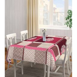 Arrabi Multi Indian Cotton Blend 8 Seater Table Cover ARTC 1259 - Multicolor-4