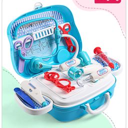 Babyhug Pretend Play Doctor Set with Wheeled Suitcase & LED Lights 15 Pieces - Blue-22