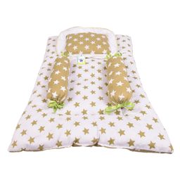 Babytoons Bedding Set for New Born Baby Gadda with Pillow & Side Bolsters (0-6 Months) Green-image-87