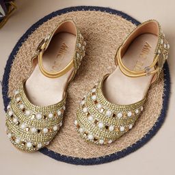Mine Sole Pearl Detailed Sandals - Gold-image-56