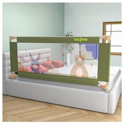 BAYBEE Baby Bed Rail Guard for Baby Toddlers Safety, Portable Kids Bed Rail Safeguard Fence with 28 Adjustable Height | Foldable Single Side Bed Protector for Newborn Baby (Dark Green, 180x80cm)-picture-21