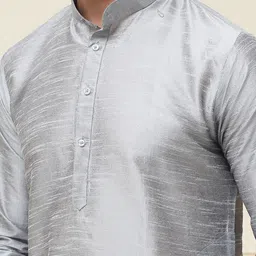 SOJANYA Men Regular Dupion Silk Kurta with Churidar image 2