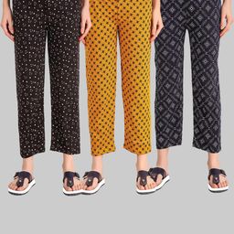TRENDY WORLD Pack of 3 Printed Pyjamas-image-98