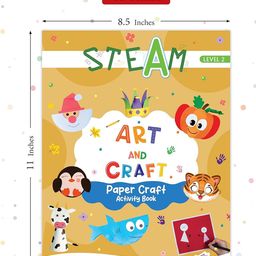 pegasus Set of 4 STEAM Art & Craft Books for 4+ | Colouring, Pattern, Best Out of Waste, Paper Craft Acitivity Book image 3