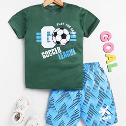 HRX by Hrithik Roshan Boys U-17 Rapid-Dry Printed T-shirt with Shorts-picture-46