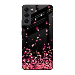QRIOH Heart Rain Fall Printed Samsung Galaxy S22 Plus Back Case-picture-58