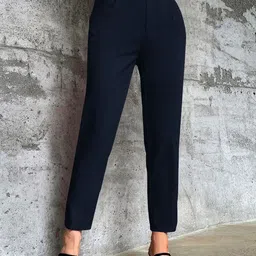 Stylecast X Slyck Women Solid Pattern Belted Trouser-image-25